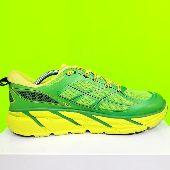 Hoka Men's Green and Yellow Running Shoes - Picture 4 of 11